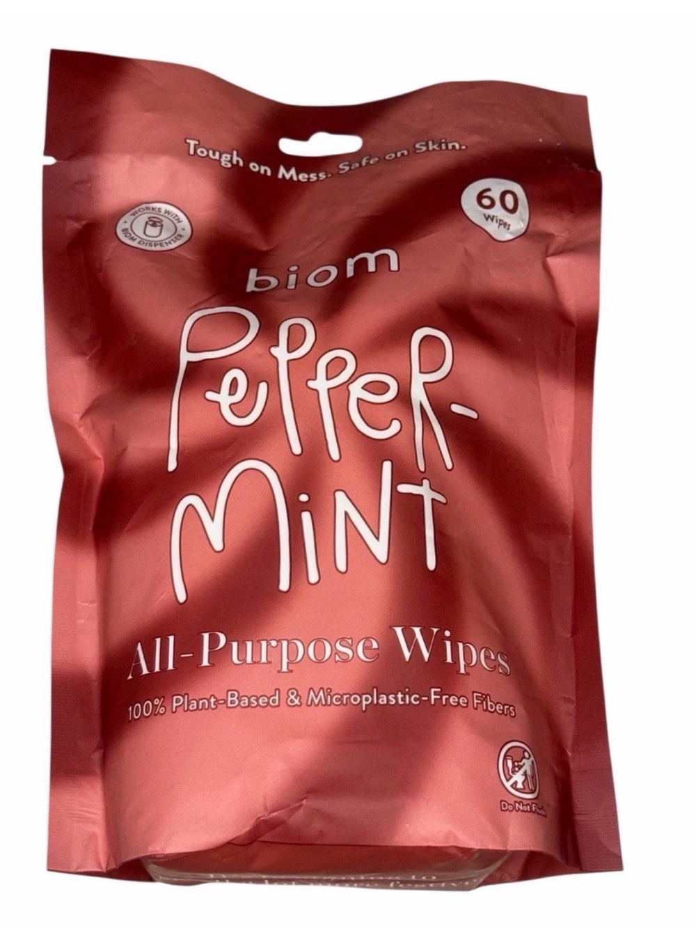 Biom- Peppermint All-Purpose Wipes – 100% Plant Based- New